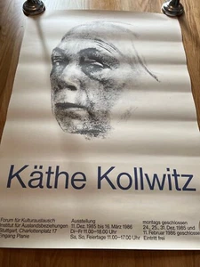 PÓSTER DE EXPOSICIÓN AUTORRETRATO KATHE KOLLWITZ - 1986 - STUTTGART, ALEMANIA - Imagen 1 de 7