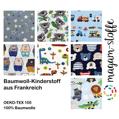 MAGAM-Stoffe Kinder Baumwollstoff aus Frankreich ÖKO-TEX Meterware ab 50cm - Bild 1 von 4