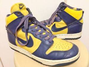 NIKE DUNK Michigan original Navy x yellow Men's US9 / 27.0cm 1985 Vintage Used