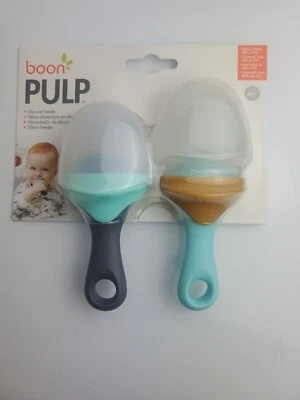 Силиконовая кормушка Boon Pulp для младенцев 6M+ (2 упаковки) сделана без бисфенола А или ПВХ - Изображение 1 из 4
