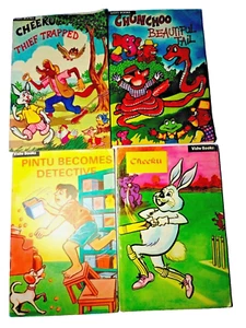 Lote de 4 cómics infantiles Vishv color vintage dibujos animados en inglés edición india - Imagen 1 de 9
