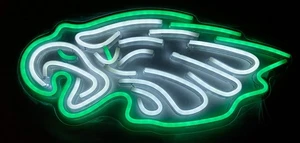 Insegna luminosa da parete LED al neon Philadelphia Eagles - Foto 1 di 5
