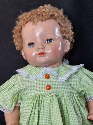 "Muñeca compuesta vintage Effanbee Sweetie Pie/Baby Bright Eyes 16"" ojos coquetos" Foto 1 de 4