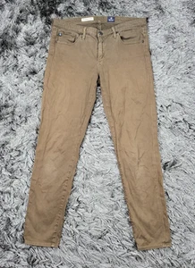 AG Adriano Goldschmied Stevie Ankle Pants Women 31 Brown Green Slim Straight Leg - Picture 1 of 22