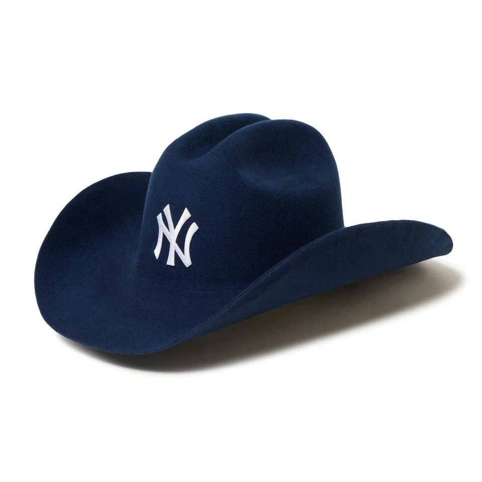 Sombrero de Vaquero New Era Fieltro de Lana MLB New York Yankees Azul Marino Unisex 14668803 Foto 1 de 4