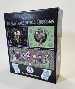 Rompecabezas Disney Tim Burton’s 3 Pesadilla antes de Navidad sellado de fábrica - Imagen 1 de 3