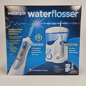 Ensemble combiné Waterpik Water Flosser Ultra et sans fil Plus WP-100/450 - NEUF SCELLÉ - Photo 1 sur 3