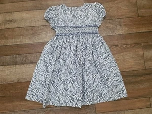 EDGEHILL COLLECTION~ Blue Print Short Sleeve Smocked Dress~ 6 EUC - Picture 1 of 9
