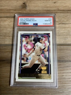 Topps Gold Chuck Knoblauch #23 1992 PSA 10 Foto 1 de 2