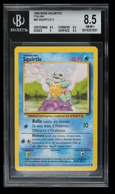 1999 Pokemon Base Set Unlimited Squirtle BGS 8.5 Italian #63 - Image 1 of 2