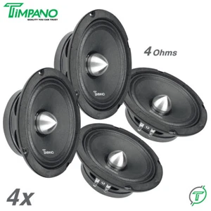 4x Timpano TPT-MR6-4 BULLET 6.5" Pro Audio Car Speakers 2000W Midrange 4 Ohm - Picture 1 of 7