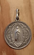 Médaille Religieuse Ancienne Ste Bernadette De Lourdes Vierge Marie 