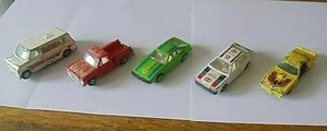5 OLD VINTAGE TOY CAR YATMING Van Chevy Stepside Celica Audi Trans Am Hong Kong - Picture 1 of 3