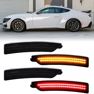 4PCS Front & Rear LED Side Marker Light Lamps For 2024-up Ford Mustang S650 Gen7 - Picture 1 of 7