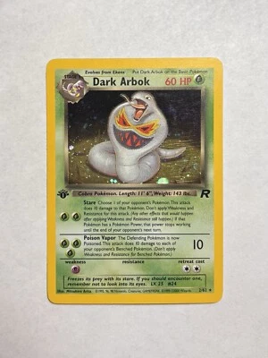 Pokemon Team Rocket Dark Arbok Holo Shift Error Misprint 2/82 1999-23000 Date NM - Image 1 of 3