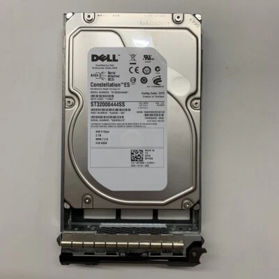Dell R755K 0R755K 2TB 7200RPM 6Gb/s 3.5" SAS Hard Drive ST32000444SS With Tray - Image 1 of 4