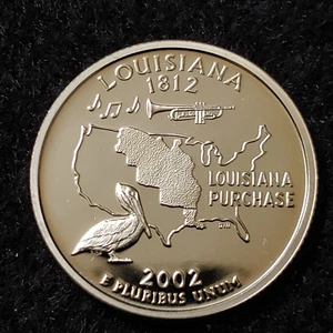 2002-S Louisiana State Clad S Proof Quarter uncirculated - Picture 1 of 8
