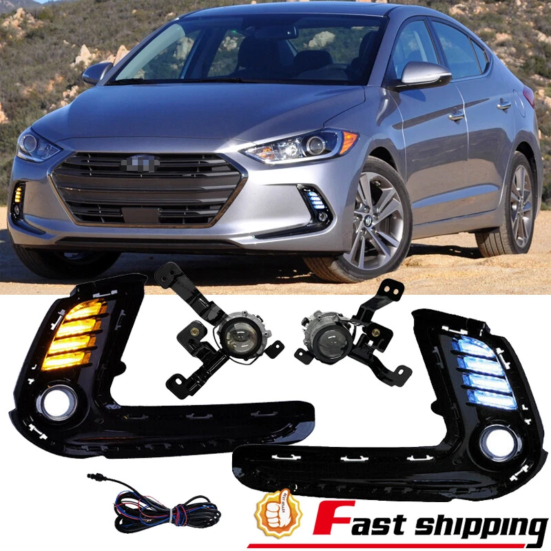 Luz antiniebla LED de funcionamiento diurno DRL para Hyundai Elantra 2016-2018 Foto 1 de 4
