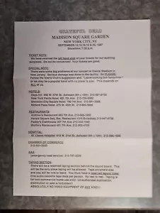 GRATEFUL DEAD concert FLYER DEADHEAD INFORMATION nyc MADISON SQUARE GARDEN 1987 - Picture 1 of 1