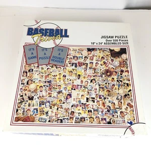 Vintage Baseball Trivia Jigsaw Puzzle Nordevco Over 550 Pieces 18 x 24 - Picture 1 of 10