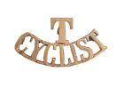 Territorial Army Cyclist Corps Shoulder Title Brass Metal