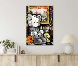 Iconic Graffiti Cartoon Figure with Ball 40x60cm Canvas or Metal Print Wall Art - Bild 1 von 4