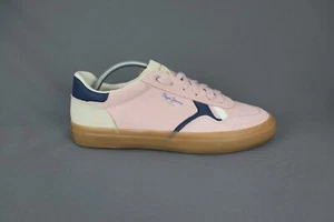 Nuevo Pepe Jeans Travis Retro Rosa Gamuza Mujer Entrenadores Reino Unido 8 Eur 41 - Imagen 1 de 21