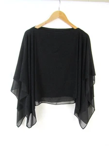 Jolie Moi Double Layer Batwing Style Top Black With Lurex Thread Size L BNWT - Picture 1 of 8