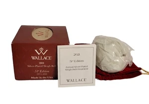 Wallace 2021 Silverplate Sleigh Bell 51st Edition New In Box - Picture 1 of 16