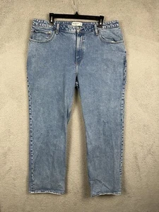 Abercrombie & Fitch The 90s Relaxed Jeans High Rise 34/18R Curve Love Blue Denim - Picture 1 of 8