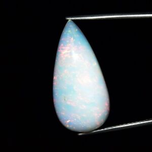 7.43ct 22.3x11mm Pear Cab Natural Play-of-Color Crystal Opal Gemstone Ethiopia