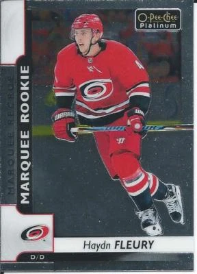 2017-18 UD OPC O-Pee-Chee Platinum HAYDN FLEURY Rookie #191 Carolina Hurricanes - Image 1 of 2
