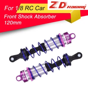 2pcs ZD Racing 120mm Front Shock Absorber Purple Damper Suspension for 1/8 HSP - Picture 1 of 9