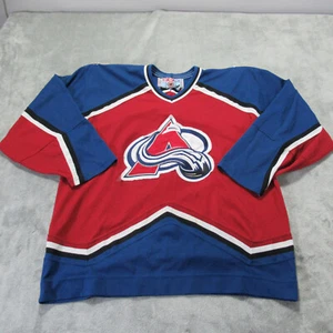 CCM NHL Colorado Avalanche Hockey Away Trikot Herren XL blau rot Vintage 90s - Bild 1 von 16