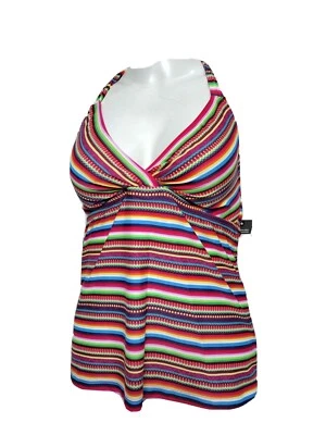 MOSSIMO Women's NEW SZ SMALL Halter Removable Pads Tankini Top  (#18e) - Image 1 of 4