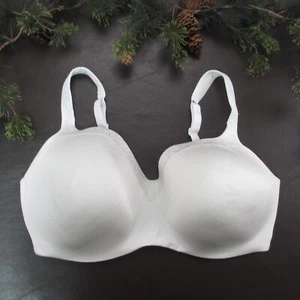 Hanes Bra 42DDD White Wireless Padded Adjustable Clasp Back - Picture 1 of 11