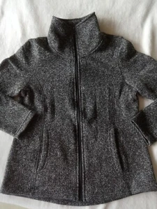 Size M (8-10), Gray Faded Glory Fleece Zip Up Jacket - Picture 1 of 10