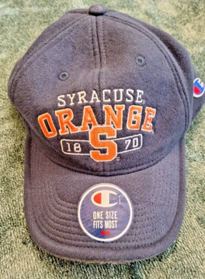 Gorra de béisbol Syracuse University naranja S azul calce elástico CAMPEÓN NUEVA CON ETIQUETAS Foto 1 de 4