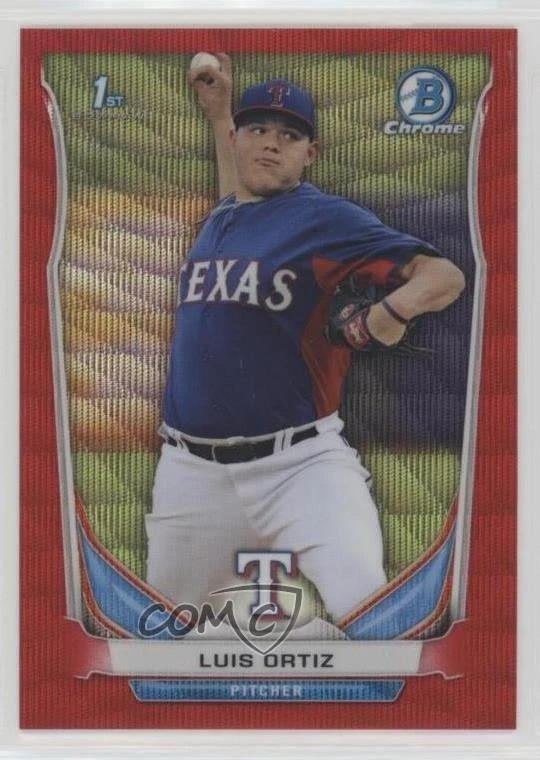 2014 Bowman Draft Chrome Red Wave Refractor /25 Luis Ortiz #CDP26 - Image 1 of 2