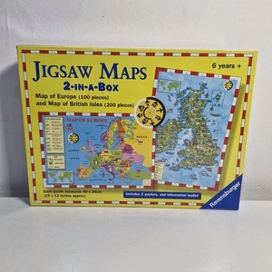 Ravensburger Jigsaw Maps 2 en una caja - Europa (100 piezas) Islas Británicas (200 piezas) - Imagen 1 de 4