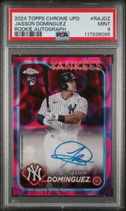 2024 Topps Chrome Update Chrome RC Auto #RAJDZ Jasson Dominguez PSA 9 /299 - Picture 1 of 2