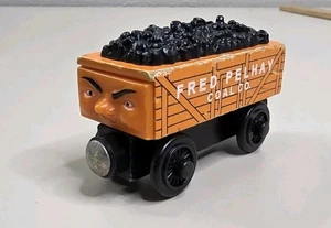 Thomas & Friends Wooden Railway Fred Pelhay Coal Train Tank Car Wood 2003 - Picture 1 of 7
