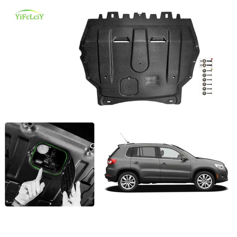 For Volkswagen Tiguan 2009-18 Heavy-duty Engine Shield Skid Plate Engine Cover Foto 1 de 4