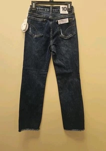 NEW JOE'S Girls The Sadie Jeans Denim Destressed Blue Size 10 HIGH RISE Rlxd NWT - Picture 1 of 6