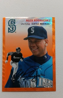 2023 Topps Chrome Platinum Anniversary  Alex Rodriguez #397 Orange Refractor /25 - Image 1 of 4