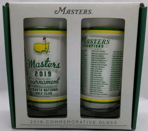 2019 Augusta National Masters Commemorative Glass Set Tiger Woods Last Major Rarität - Bild 1 von 10
