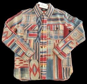 Camisa RRL Doble Ralph Lauren Suroeste Tribal Azteca Serape De Colección Jacquard RARA - Imagen 1 de 12