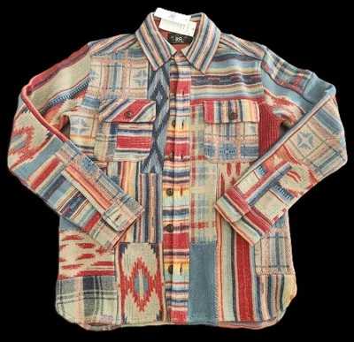 Camisa RRL Doble Ralph Lauren Suroeste Tribal Azteca Serape De Colección Jacquard RARA Foto 1 de 4