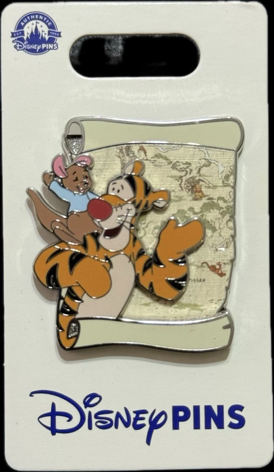 2023 Disney Parks Winnie the Pooh Characters Tiger & Roo Map Open Edition Pin - Image 1 of 1