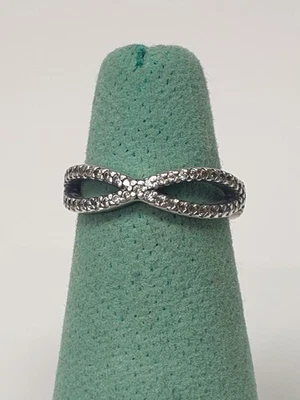 Pandora Ale Sterling Silver Figure 8 Eternity Band Ring Size 4.75 - Image 1 of 4
